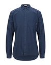 Tommy Jeans Solid Color Shirt In Dark Blue