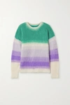 ISABEL MARANT ÉTOILE DRUSSELL STRIPED MOHAIR-BLEND SWEATER