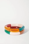 KYOTO TANGO GREAT GOALS AND I AM SET OF TWO RESIN BANGLES