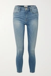 FRAME LE HIGH MID-RISE SKINNY JEANS
