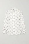 BALMAIN POLKA-DOT SILK-GEORGETTE BLOUSE