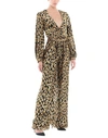 VALENTINO VALENTINO GARAVANI WOMAN JUMPSUIT GOLD SIZE 2 VISCOSE, SILK, POLYESTER, ELASTANE