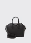 Givenchy Mini Antigona Patent-leather Top-handle Tote Bag In Dark Green