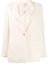 Forte Forte Single-breasted Button Blazer In Neutrals