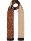 BURBERRY SPOTTED DEER PRINT SCARF