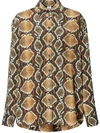 BURBERRY PYTHON PRINT BUTTONED SHIRT