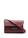 À La Garçonne Logo Patch Grid Bag In Red