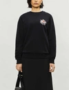 GIVENCHY Floral logo-embroidered cotton-jersey sweatshirt