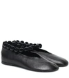 JIL SANDER Glove皮革平底鞋,P00426162