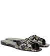 SAINT LAURENT TRIBUTE NU PIEDS 05 LEATHER SANDALS,P00440453