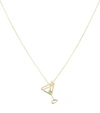 Aliita Martini 9kt Gold And Emerald Necklace