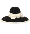 Gucci Lvr Exclusive Burgundy Rabbit Felt Hat In Navy,ivory