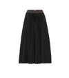 FENDI PLEATED COTTON-BLEND SKIRT,P00435852