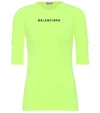 BALENCIAGA LOGO ATHLETIC STRETCH-JERSEY TOP,P00437259