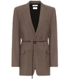 BOTTEGA VENETA BELTED WOOL BLAZER,P00437574