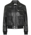 SAINT LAURENT LEATHER BOMBER JACKET,P00439326