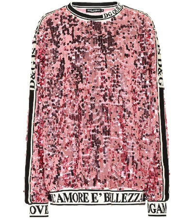 Dolce & Gabbana 亮片运动衫 In Pink
