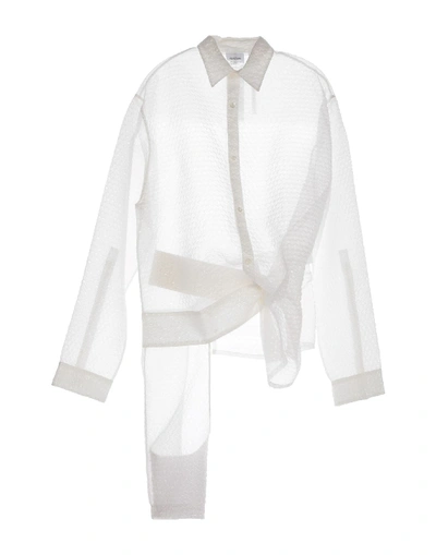 Helmut Lang Solid Color Shirts & Blouses In Ivory
