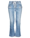 Ben Taverniti Unravel Project Woman Denim Pants Blue Size 26 Cotton, Elastomultiester, Elastane In Blue