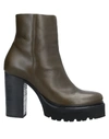 Vic Matie Ankle Boots In Military Green