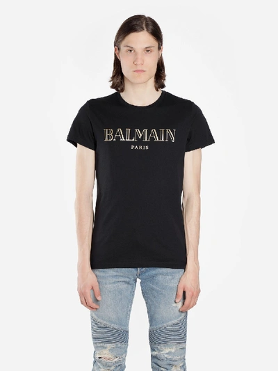 Balmain T Shirts In Black