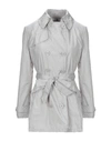 Add Belted Coats In Light Grey