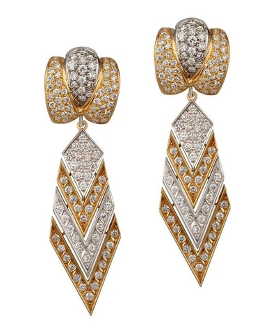 Kojis Gold Diamond Night And Day Detachable Drop Earrings