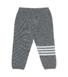 THOM BROWNE BABY CASHMERE TRACKPANTS,P00378362