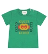 GUCCI BABY PRINTED COTTON T-SHIRT,P00372418