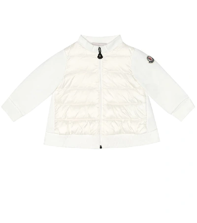 Moncler Baby棉质混纺运动衫 In White