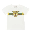 Gucci Archive Stripe Tiger-print T-shirt In White