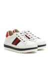 GUCCI Ace leather platform sneakers,P00372079