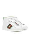 GUCCI ACE LEATHER HIGH-TOP SNEAKERS,P00372081
