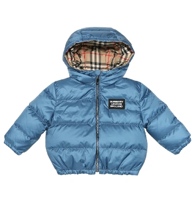 Puffer Jacket Burberry Jacket Kids Blue Burberry Reversible Unisex