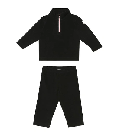 Moncler Baby's & Little Boy's 2-piece Jersey Sweatshirt & Pants Set In Black