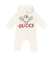 GUCCI EMBROIDERED COTTON ONESIE,P00397589