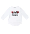 DOLCE & GABBANA BABY PRINTED COTTON ONESIE,P00402187