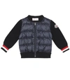 MONCLER BABY DOWN AND WOOL-BLEND JACKET,P00409941