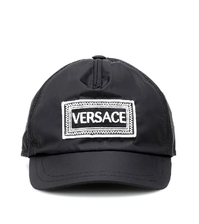 Versace Kids' Logo棒球帽 In Black