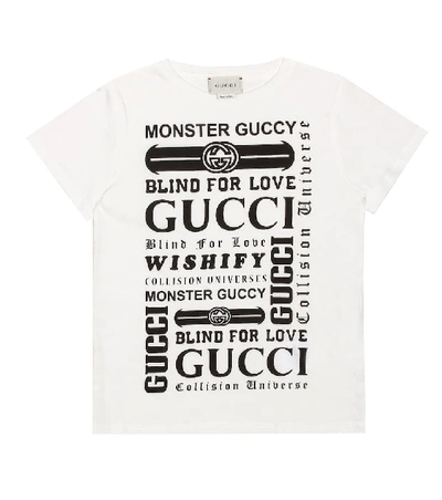Gucci Kids' Children's Logo印花t恤 In White