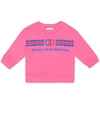 GUCCI BABY LOGO COTTON SWEATSHIRT,P00437150