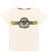 Gucci Printed Cotton-jersey T-shirt In White