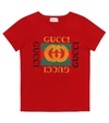 GUCCI LOGO COTTON T-SHIRT,P00398319