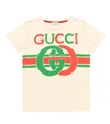 GUCCI LOGO棉质T恤,P00397621
