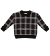 BURBERRY DONNIE CHECK WOOL SWEATER,P00420288