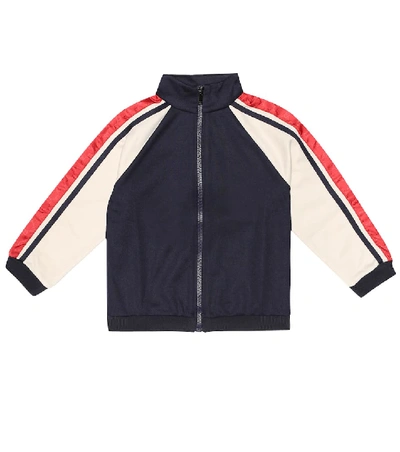 Gucci Kids' Technical-jersey Track Jacket In Blue