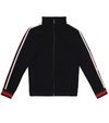 GUCCI LOGO-TAPED COTTON TRACK JACKET,P00398337