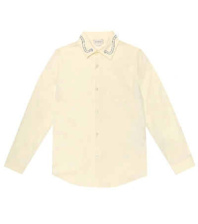 Gucci Kids' Children's Cotton Shirt With Dragon In White