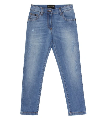 Dolce & Gabbana Kids' Skinny Jeans In Blue