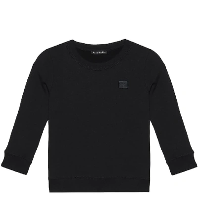 Acne Studios Mini Fairview Face Cotton Sweatshirt In Black